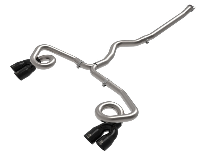 aFe POWER Takeda 3in to 2-1/2in 304 Stainless Steel Cat-Back Exhaust with Black Tips 2022-2023 Subaru WRX H4-2.4L