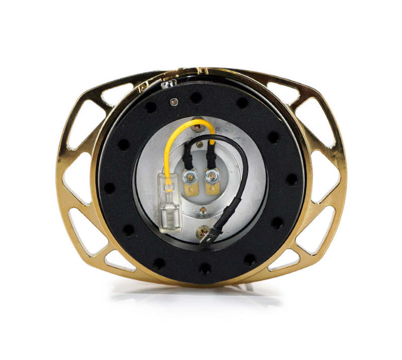 NRG Quick Release Kit Gen 257 - Black Body / Chrome Gold Cutout Ring (SRK-257BK-CG) - photo 2