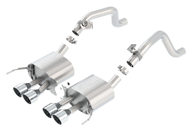 Borla 2014 Chevrolet Corvette C7 with AFM without NPP Atak Rear Section Exhaust Quad Rd Rl IC Tips - photo 2