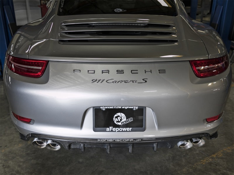 aFe MACH Force-Xp 304 Stainless Steel OE Exhaust Tips Polished 2012-2016 Porsche 911 (C2S 991) H6 3.8L