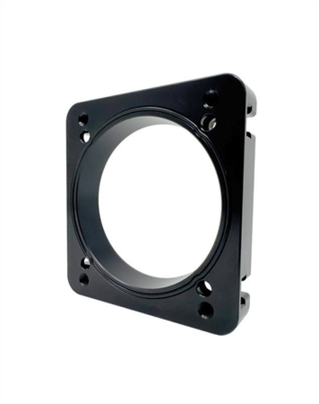 Torque Solution 2006-2021 Subaru STI EJ Big Bore Manifold Big Bore 76mm Throttle Body Adapter - Black (tqsTS-SU-870P-BK)