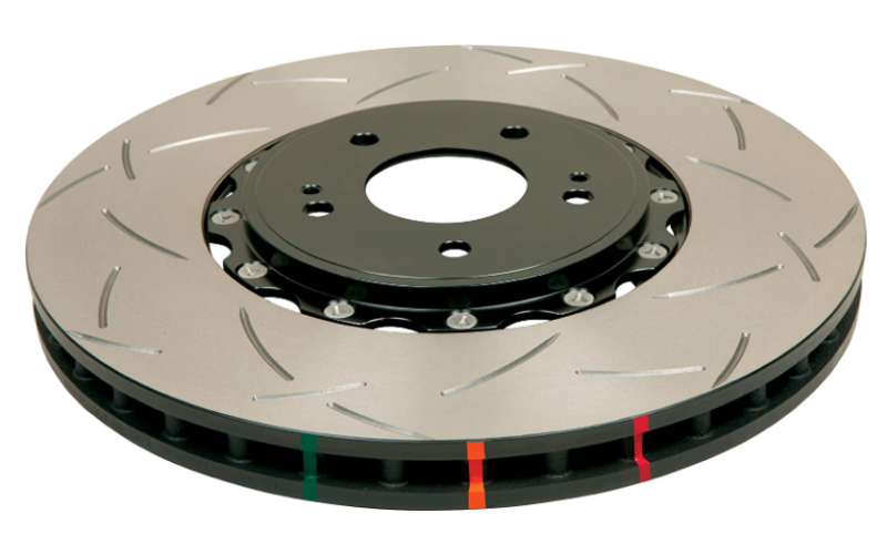 DBA Chevrolet Camaro (6th Gen) 5000 Series XS Drilled & Slotted 2-Piece Front Right Brake Rotor, Black Hat (DBA52608BLKRXS)