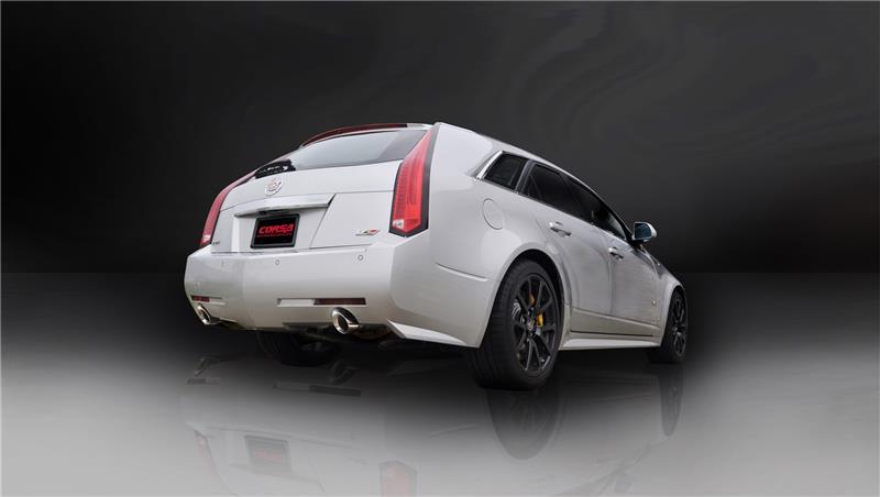 CORSA Performance 2011-2014 Cadillac CTS Wagon V 6.2L V8 Polished Sport Axle-Back Exhaust - photo 4