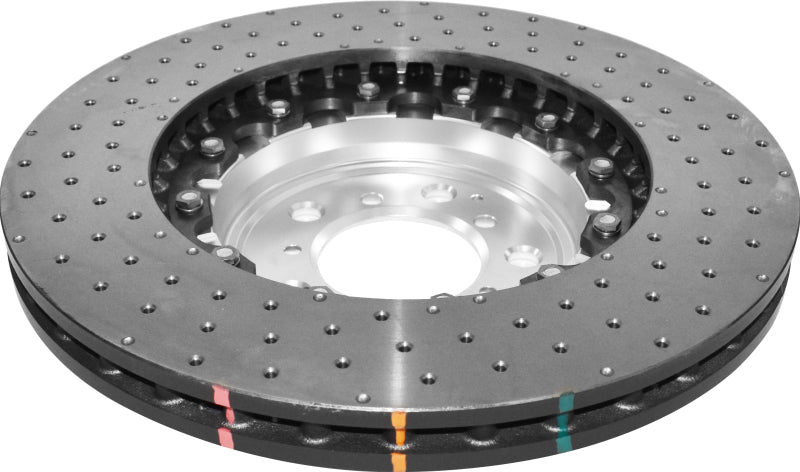 DBA BMW M3 (E92) 5000 Series XD Drilled & Dimpled 2-Piece Front Brake Rotor, Silver Hat (DBA52280SLVXD)