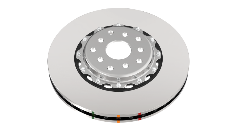 DBA Porsche 911 (964/993) 5000 Series T3 Slotted 2-Piece Front Brake Rotor, Black Hat (DBA52390BLKS)