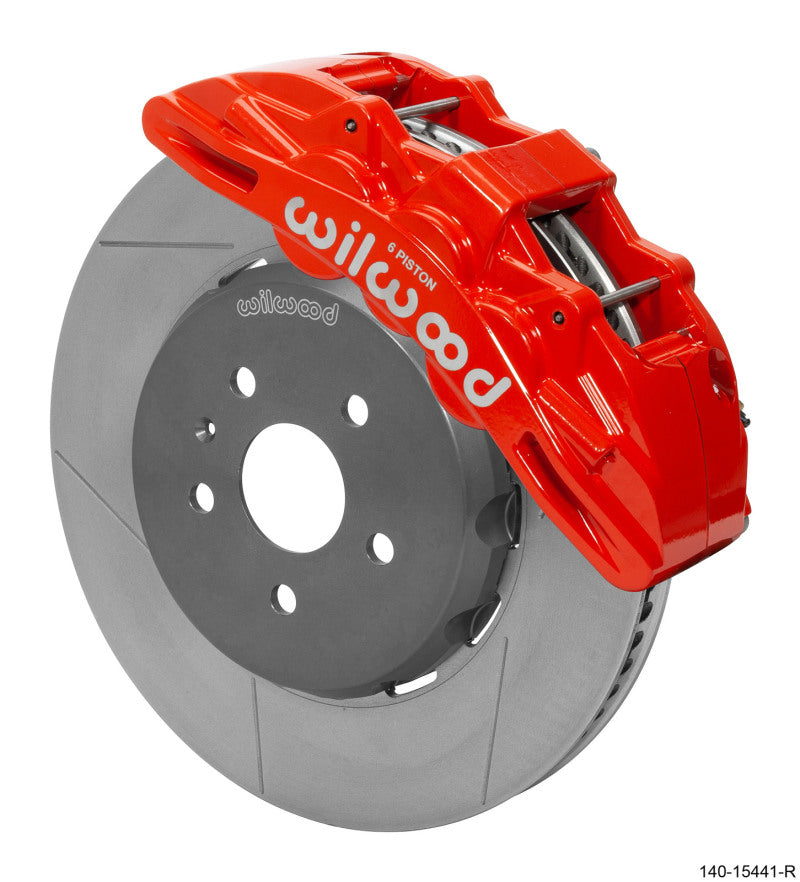 Wilwood 2016-2019 Chevrolet Camaro SX6R Front Big Brake Kit (15in) - Red / Slotted