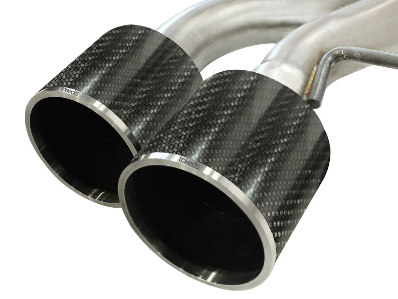 aFe Takeda 3in Stainless Steel Exhaust Cat-Back 2009-2014 Nissan GTR V6 3.8L Carbon Fiber Tips - photo 5