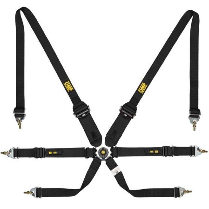 OMP Safety Harness One 2in Convertible Black Pull Up Conv Pull Down (FIA 8853-2016) (DA0-0205-A01-071)