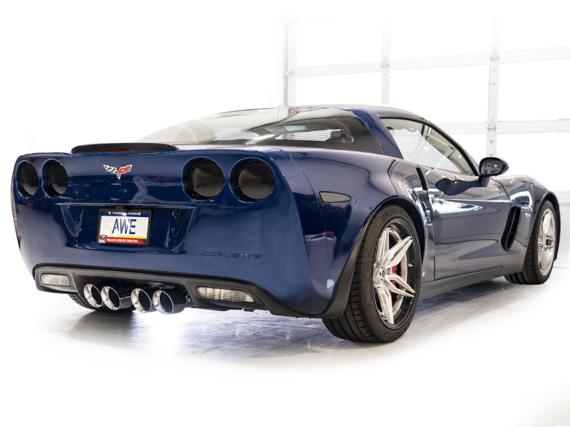 AWE Tuning C6 Chevrolet Corvette Z06/ZR1 Touring Edition Axle-Back Exhaust with Chrome Silver Tips - photo 4