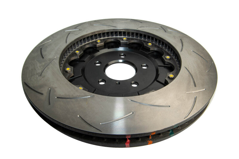 DBA Nissan GT-R (R35) 5000 Series T3 Slotted 2-Piece Front Left Brake Rotor, Black Hat (DBA52379BLKLS)