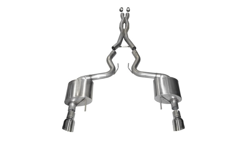 CORSA Performance 2015-2017 Ford Mustang GT 5.0 3in Cat-Back Exhaust Polish Dual 4.5in Tip (Xtreme)
