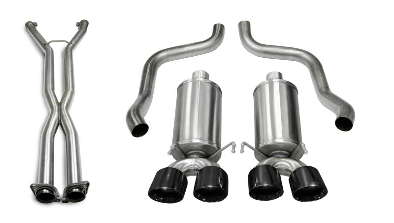 CORSA Performance 2005-2008 Chevrolet Corvette (C6) 2.5in Xtreme Cat-Back Exhaust - 3.5in Black Twin Tips