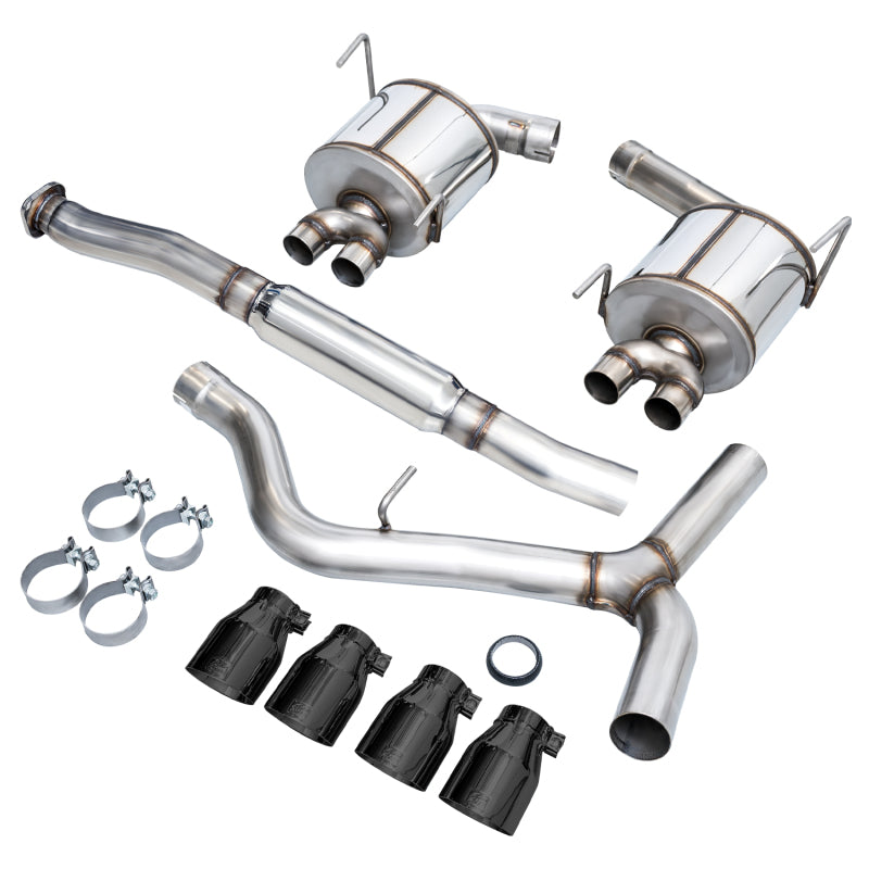 AWE Tuning Subaru STI VA / WRX GV / STI GV Sedan Touring Edition Exhaust - Diamond Black Tip (102mm) - photo 4