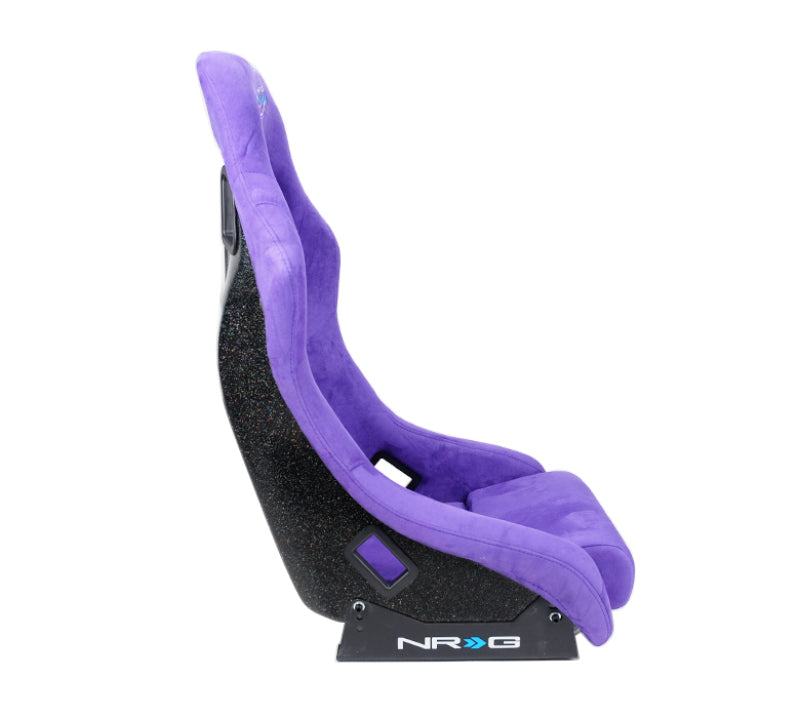 NRG FRP Bucket Seat PRISMA Edition w/ Pearlized Back Purple Alcantara