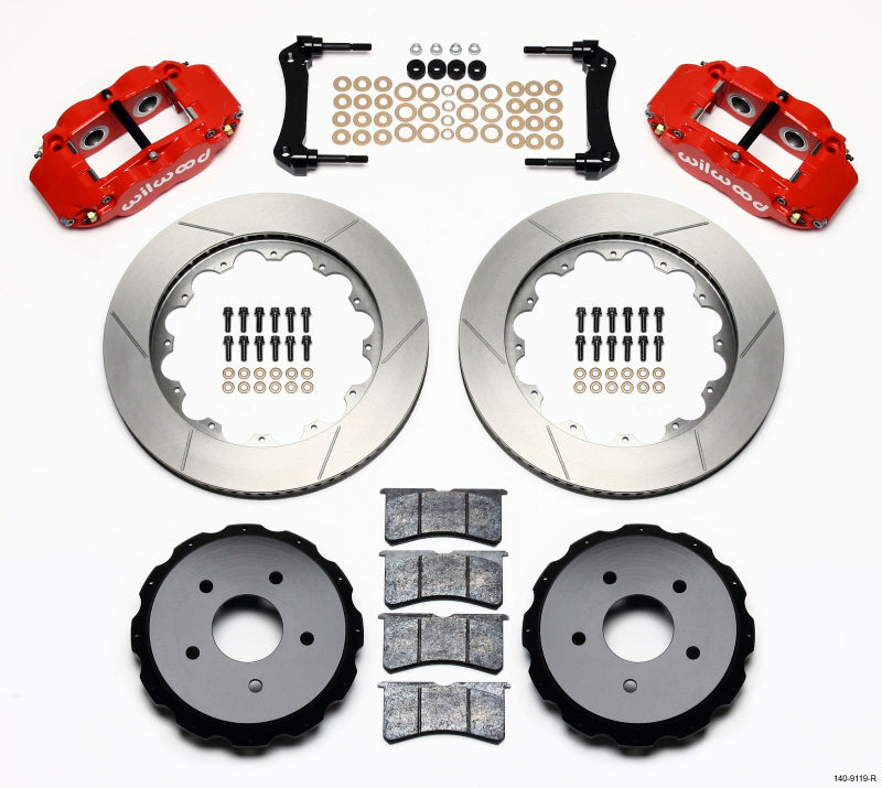 Wilwood 1997-2013 Chevrolet Corvette C5/C6 Forged Narrow Superlite 4R Rear Big Brake Kit (14in) - Red / Slotted