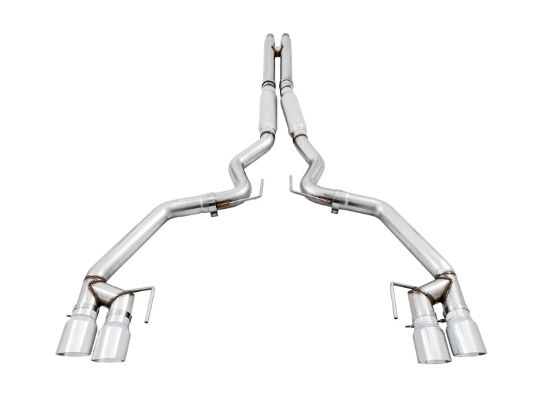AWE Tuning 2018+ Ford Mustang GT (S550) Cat-Back Exhaust - Track Edition (Quad Chrome Silver Tips) - photo 2