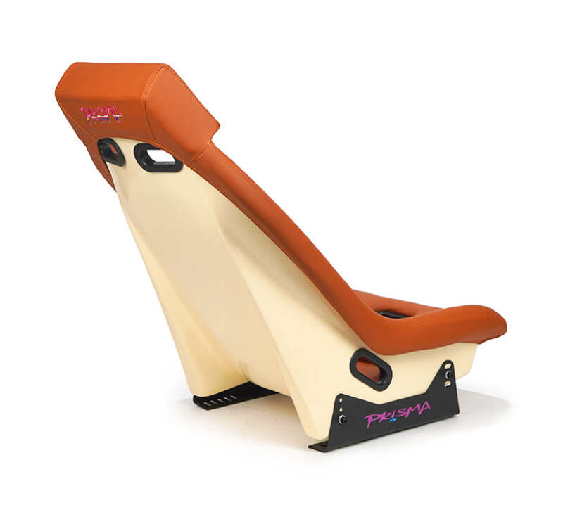 NRG GT Retro Bucket Seat - Brown PVC Leather Brown Stitching Off-White Fiberglass Back (PRI-100BR-STARDUST) - photo 3