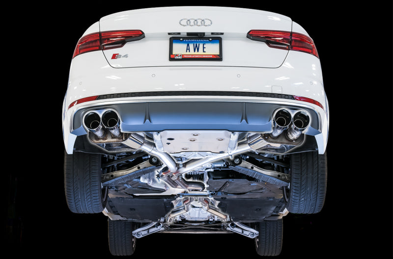 AWE Tuning Audi B9 S4 SwitchPath Exhaust - Non-Resonated (Silver 102mm Tips) - photo 3