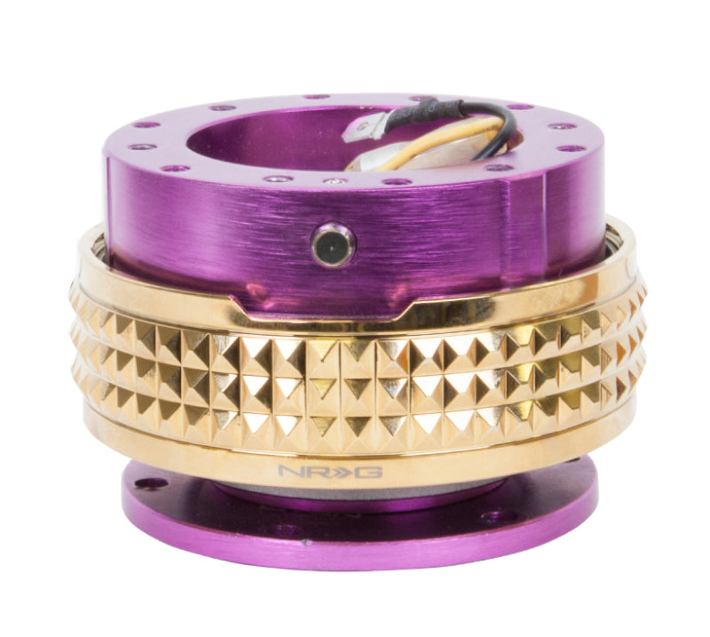 NRG Quick Release Kit - Pyramid Edition - Purple Body / Chrome Gold Pyramid Ring (SRK-210PP/CG) - photo 2