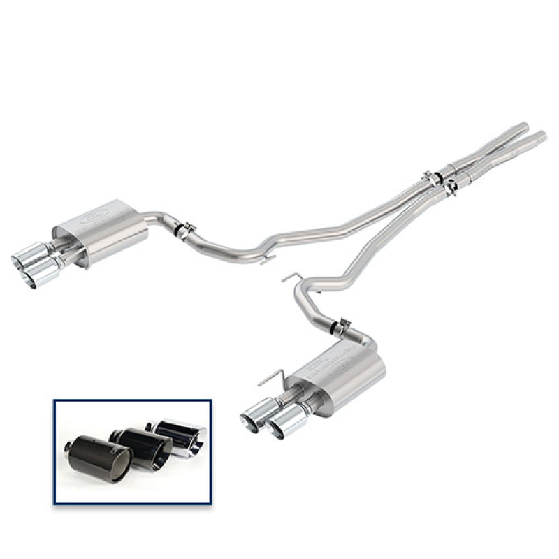 Ford Racing 2018 Mustang Gt 5.0L Cat-Back Touring Exhaust System with Chrome Tips