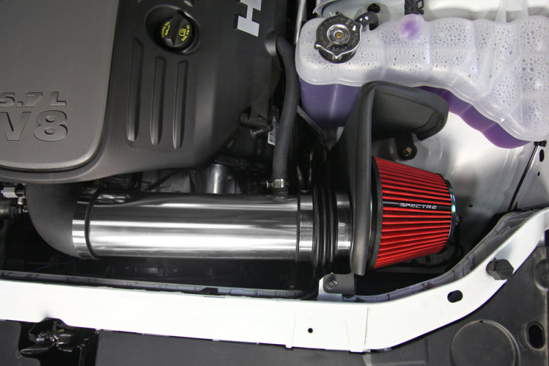 Spectre 2011-2017 Dodge Challenger/Charger 5.7L V8 Air Intake Kit - Polished w/Red Filter (spe9036) - photo 10