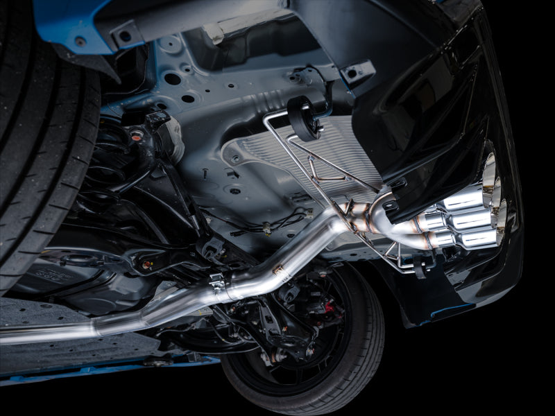 AWE Tuning 2023 Honda Civic Type R FL5 Track Edition Exhaust with Triple Chrome Silver Tips - photo 4