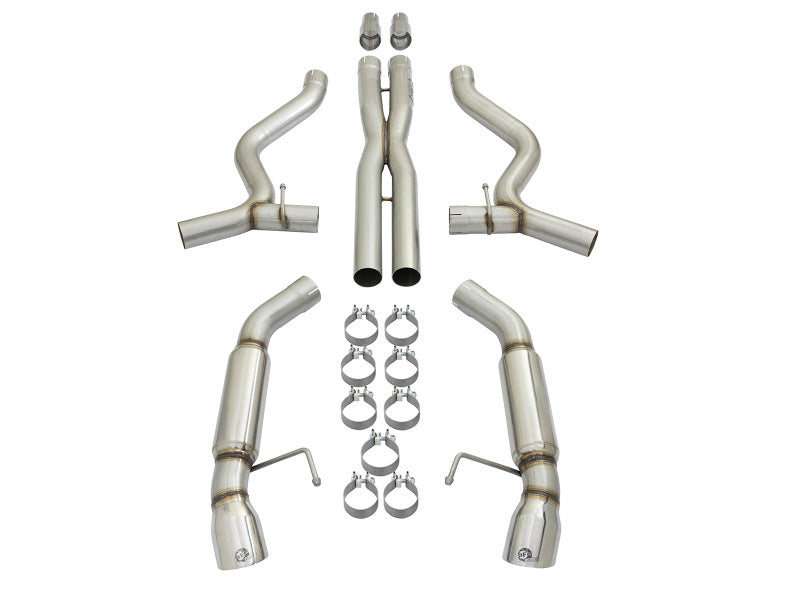 aFe MACH Force-Xp 3in Aggressive Toned Cat-Back Exhausts with Polished Tips 2015-2017 Ford Mustang V6/V8 - photo 6