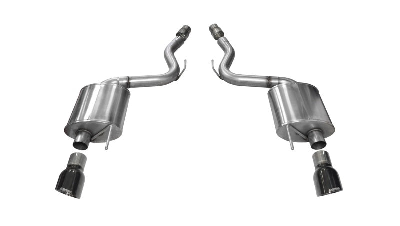 CORSA Performance 2015-2017 Ford Mustang GT 5.0 3in Axle-Back Exhaust Black Dual Tips (Touring)