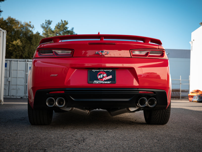 aFe POWER MACH Force-Xp 3in Axle-Back 2016-2021 Chevrolet Camaro SS V8 6.2L with Mufflers - Polished - photo 4