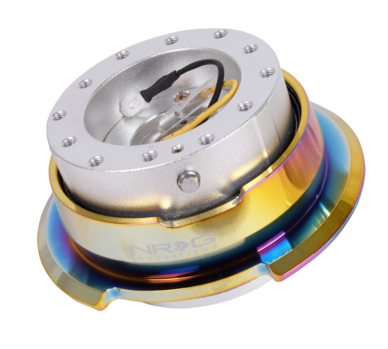 NRG Quick Release Gen 2.8 - Silver Black Body / Neochrome Ring (SRK-280SL-MC) - photo 2