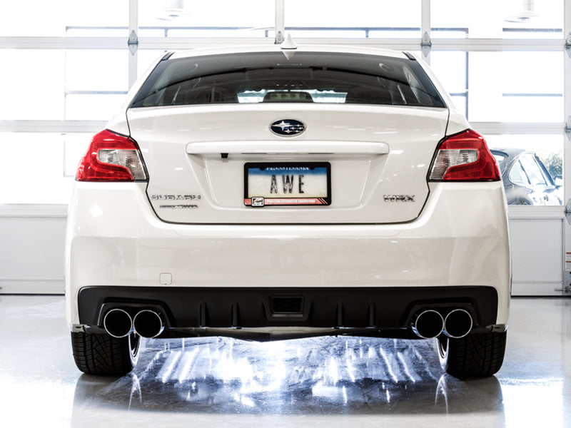 AWE Tuning Subaru WRX/STI VA/GV Sedan Track Edition Exhaust - Chrome Silver Tips (102mm) - photo 5