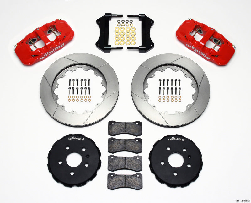 Wilwood 2010-2015 Chevrolet Camaro Aero6 Front Big Brake Kit (14.25in) - Red / Slotted