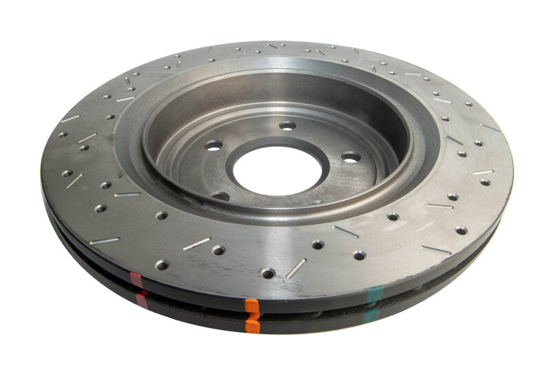 DBA Chevrolet Corvette (C5/C6) 4000 Series XS Drilled & Slotted Rear Brake Rotor, Black Hat (DBA42991BLKXS)