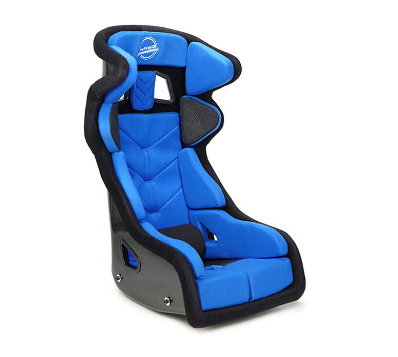 NRG FIA Competition Seat w/ Head Containment & Comp Fabric Velcro Paddings Small Thin Cushion - Blue (FRP-RS700M-BL1)