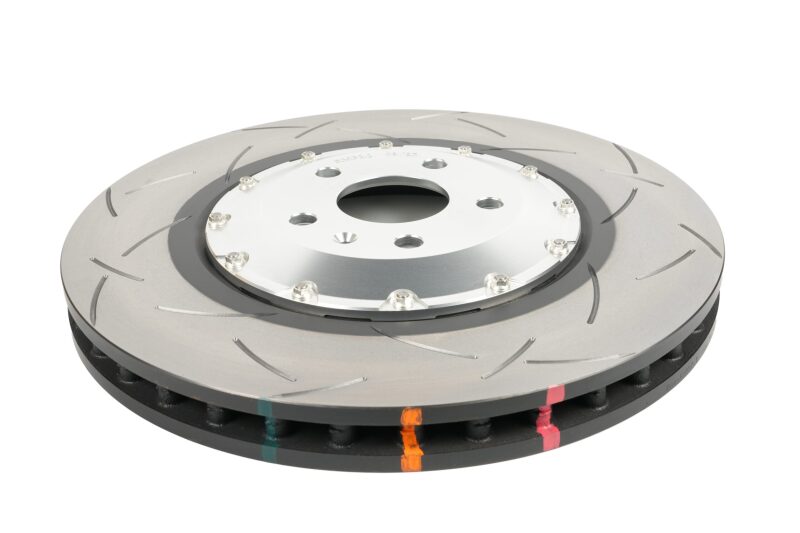 DBA Mercedes-AMG C63 (W204) 5000 Series T3 Slotted 2-Piece Front Brake Rotor, Silver Hat (DBA43884SLVS)