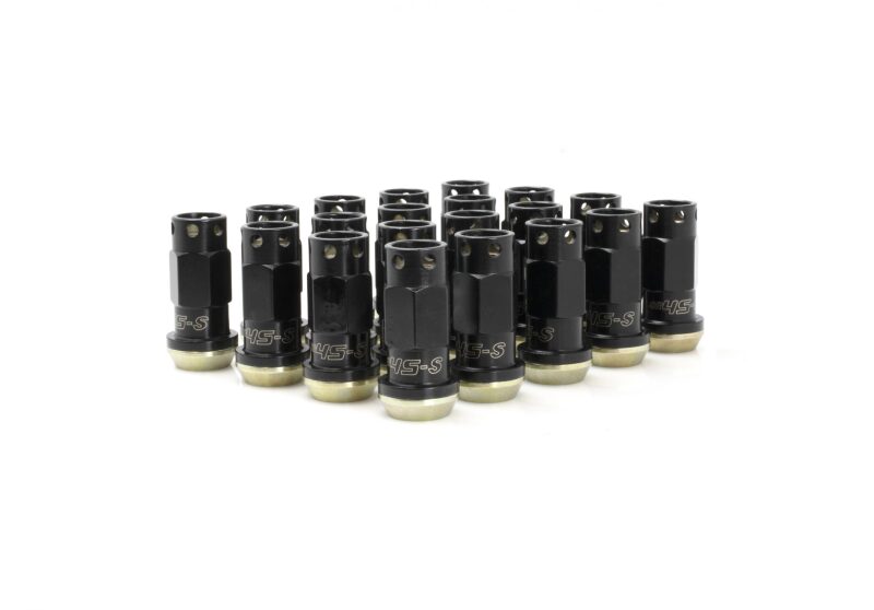 Muteki SR45-S Lug Nut Kit 12x1.50 - Black Finish w/ YZP Washers (32946B)