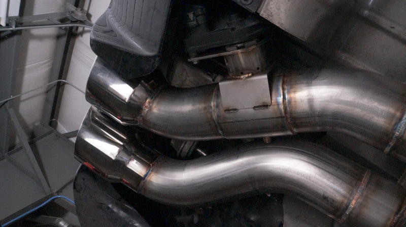 Stainless Works 2016-2018 Cadillac CTS-V Sedan Axle-Back System Dual-Mode Turbo Mufflers 4in Tips - photo 5