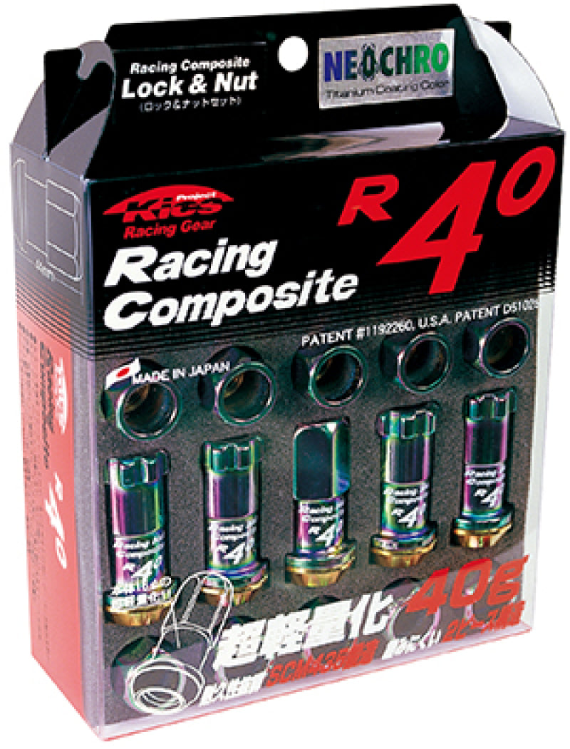 Project Kics R40 Lug Nut, Single - 12x1.25 Neochrome (WZRC13N)