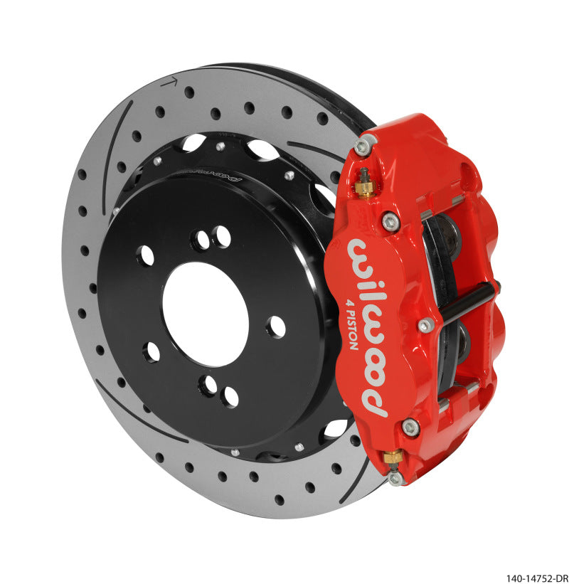 Wilwood 2000-2006 BMW M3 E46 Narrow Superlite 4R Rear Big Brake Kit (12.88in) - Red / Drilled & Slotted
