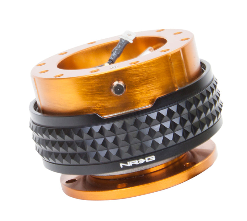 NRG Quick Release Kit - Pyramid Edition - Rose Gold Body / Black Pyramid Ring (SRK-210RG/BK)