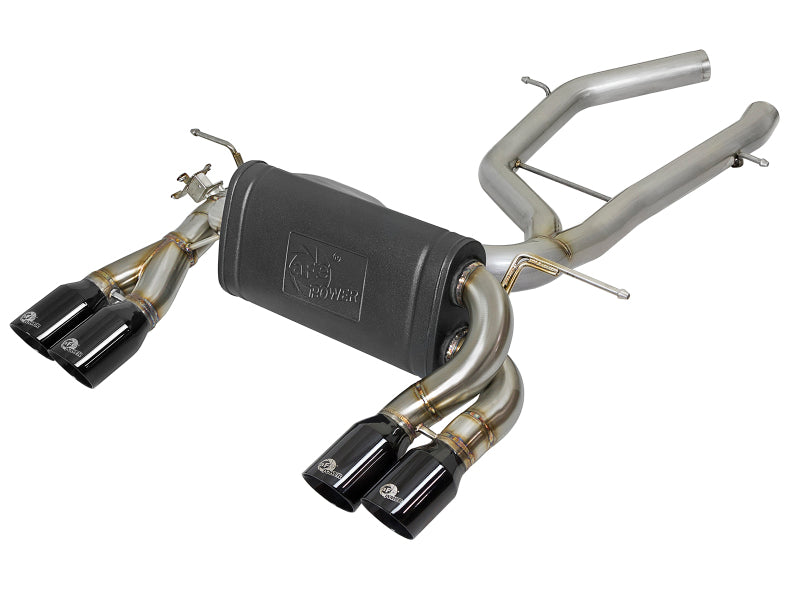 aFe MACH Force-Xp 2-1/2in Stainless Steel Axle-Back Exhaust with Black Tips 2015+ BMW M3/M4 (F80/F82) L6 3.0L S55 - photo 2