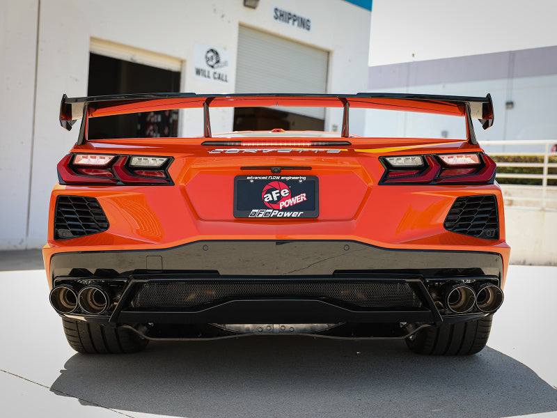aFe MACH Force-Xp 3in to 2-1/2in 304 Stainless Steel Cat-Back 2020 Chevrolet Corvette (C8) 6.2L - Carbon Fiber Tip - photo 6