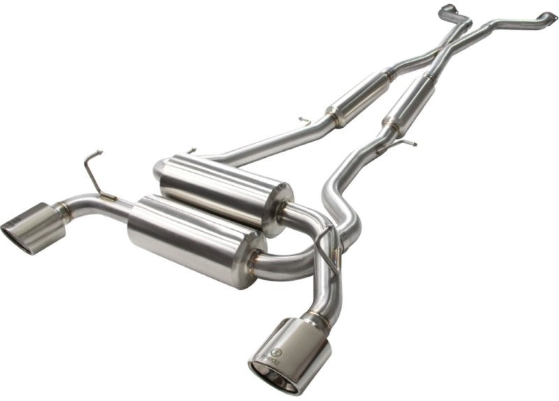 aFe Takeda 2-1/2in 304 Stainless Steel Cat-Back Exhaust Infiniti G37 08-13/Q60 2014-2015 V6-3.7 with Polished Tips - photo 2