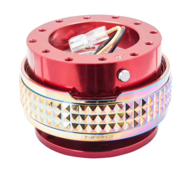 NRG Quick Release Kit - Pyramid Edition - Red Body / Neochrome Pyramid Ring (SRK-210RD/MC) - photo 2