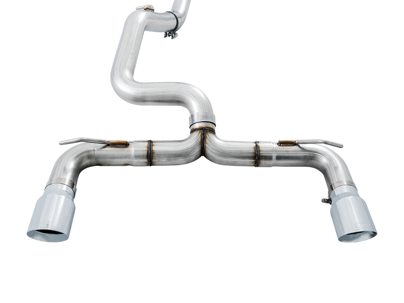 AWE Tuning Ford Focus RS Track Edition Cat-Back Exhaust - Chrome Silver Tips - photo 3