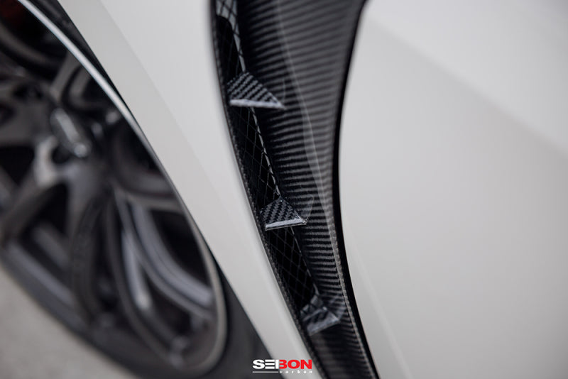 Seibon 2017-2018 Honda Civic Type R Carbon Fiber Fender Ducts (Pair) - photo 6