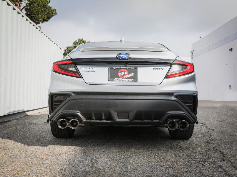 aFe POWER Takeda 3in to 2-1/2in 304 Stainless Steel Cat-Back Exhaust with Polished Tips 2022-2023 Subaru WRX H4-2.4L - photo 4