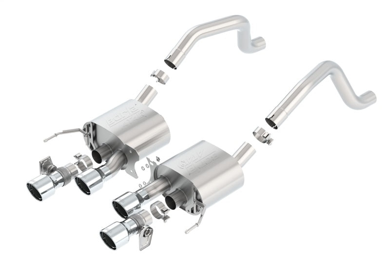 Borla 2015 Chevrolet Corvette C7 ZO6 6.2L without AFM with NPP ATAK Quad RD RL IC Tips Center Rear Exit Exhaust - photo 3