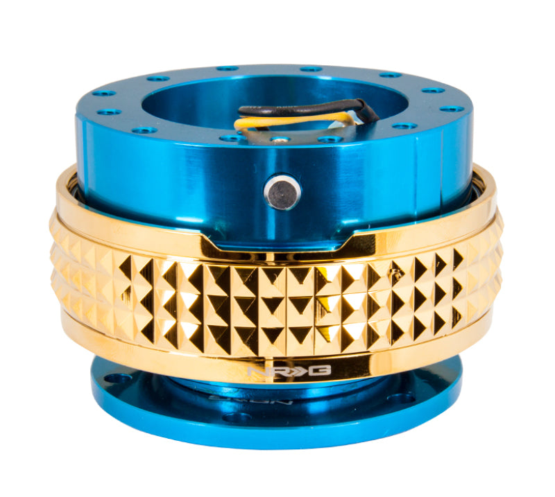 NRG Quick Release Kit - Pyramid Edition - Blue Body / Chrome Gold Pyramid Ring (SRK-210BL/CG) - photo 2