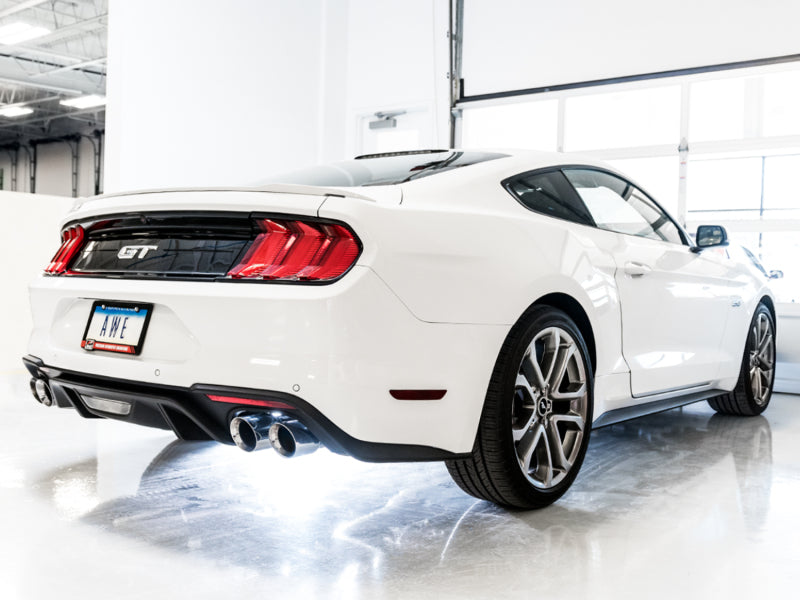 AWE Tuning 2018+ Ford Mustang GT (S550) Cat-Back Exhaust - Touring Edition (Quad Chrome Silver Tips) - photo 3